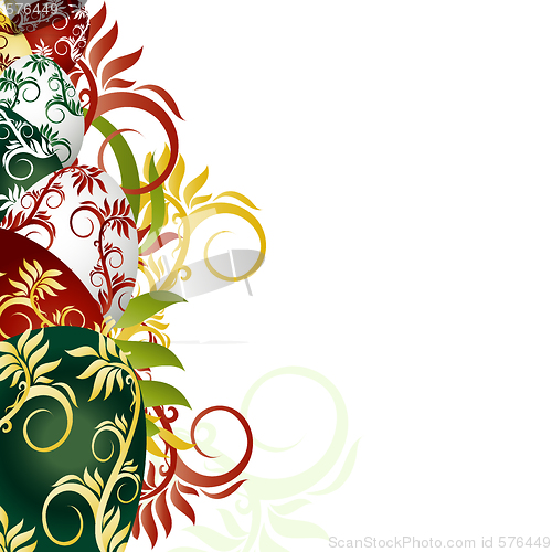 Image of background with colorful Easter Eggs 