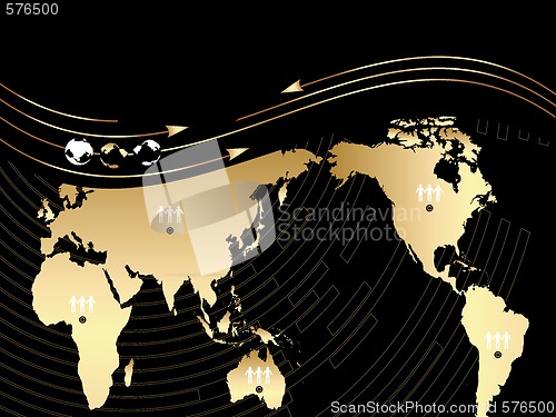 Image of  Background with map of the world