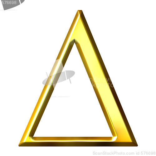 Image of 3D Golden Greek Letter Delta