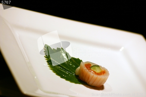 Image of Sushi on a plate.