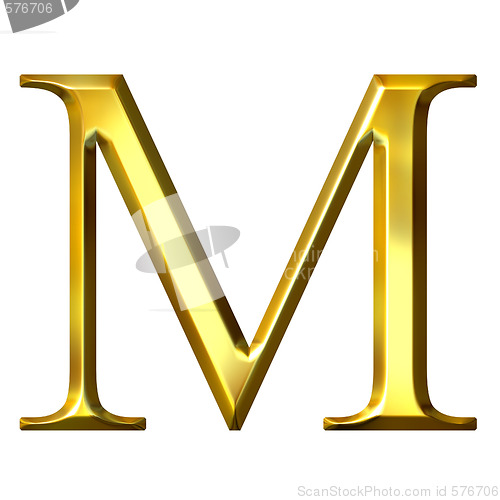 Image of 3D Golden Greek Letter My
