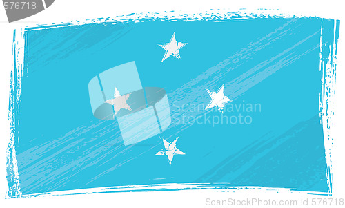 Image of Grunge Micronesia flag