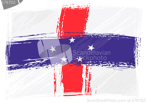 Image of Grunge Netherlands Antilles flag