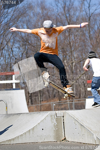 Image of Skateboarder Jumping