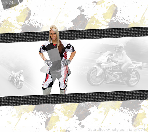 Image of Motorcycle Woman Layout