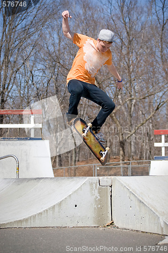 Image of Skateboarder Jumping