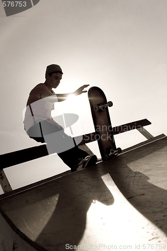 Image of Skateboarder Silhouette