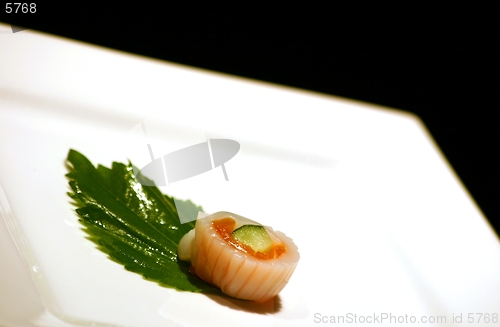 Image of Sushi on a plate.