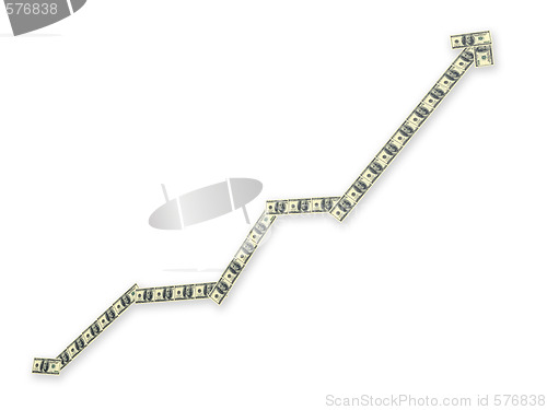 Image of Diagram painted into image of dollars