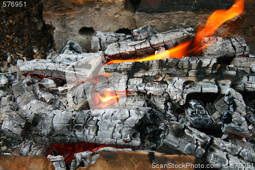 Image of Flame on charcoal