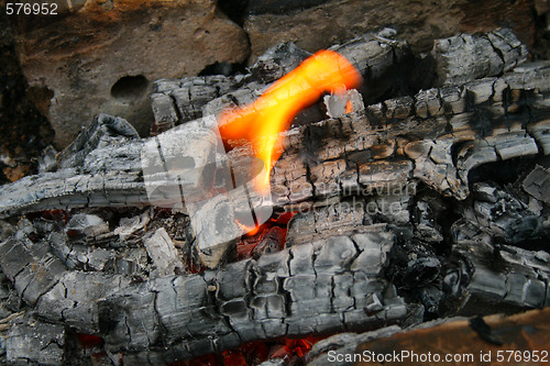 Image of Flame on charcoal