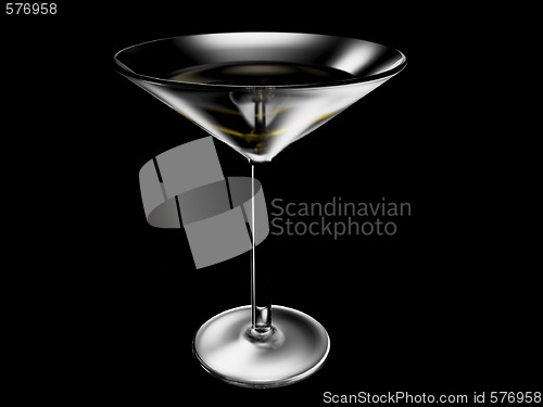 Image of cocktail glass on black background