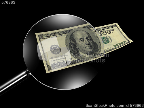 Image of Lens and dollars