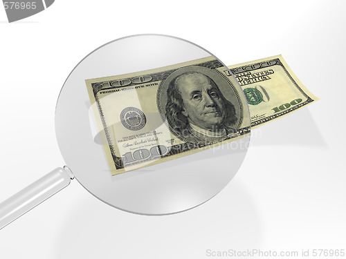 Image of Lens and dollars