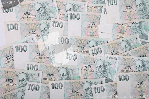 Image of Czech banknotes in one hundered
