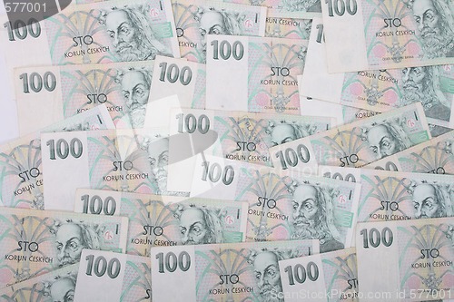 Image of Czech banknotes in one hundered
