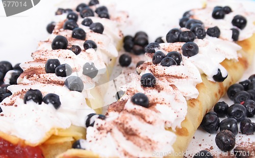 Image of pancakes with blueberries