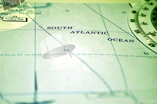 Image of Air navigation: map of the South Atlantic Ocean