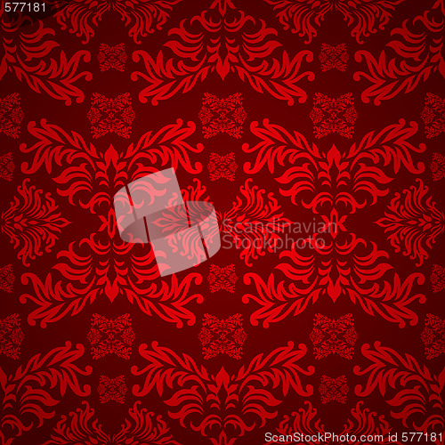 Image of red floral gothic