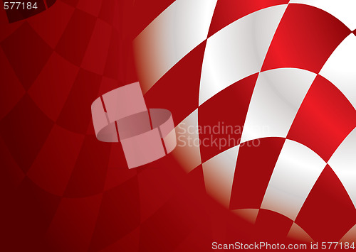 Image of checkered corner red