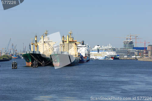 Image of Moored ships