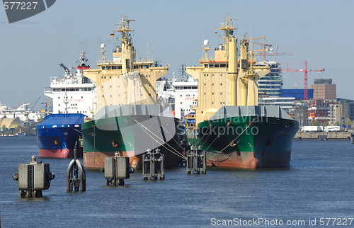 Image of Moored ships