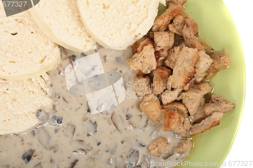 Image of meat and mushroom sauce