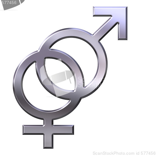 Image of 3D Silver Gender Union