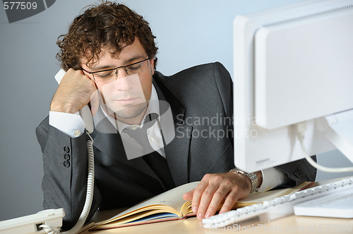 Image of Bored businessman