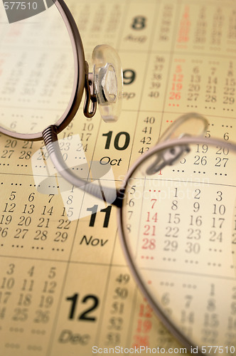 Image of Calender and glasses