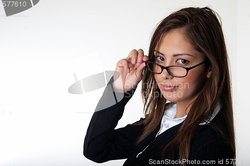 Image of Woman wearing eyeglasses