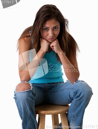 Image of Pouting teen