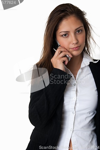 Image of Young woman on the phone