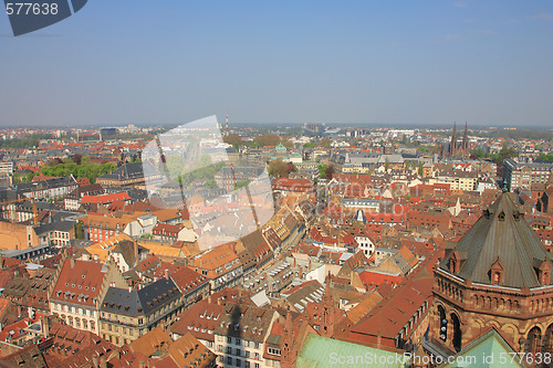 Image of Colorful roof tops of Strasbourg