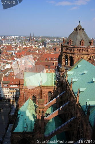 Image of Colorful roof tops of Strasbourg