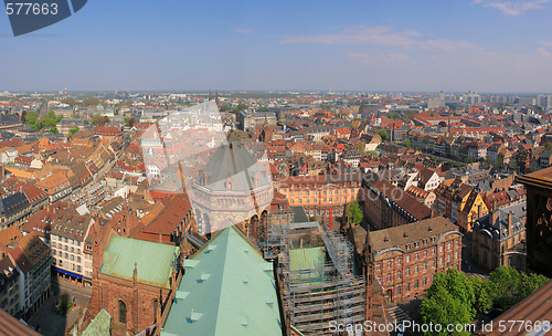 Image of Colorful roof tops of Strasbourg