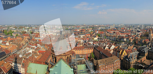 Image of Colorful roof tops of Strasbourg