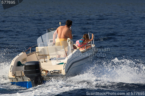 Image of Speedboat in the Ionian sea