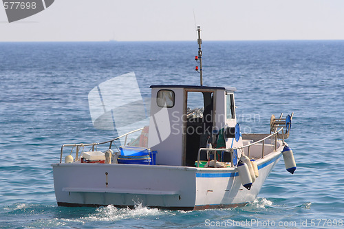 Image of Fishing boat on the Ionian island of Lefkas Greece