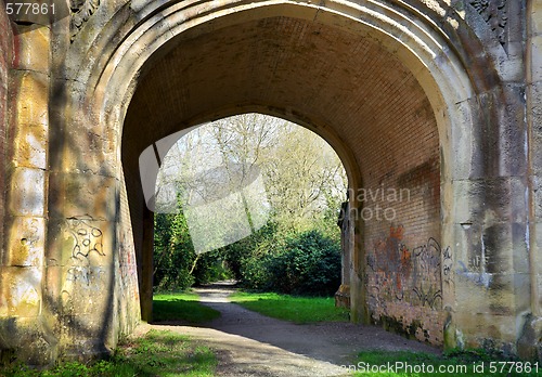 Image of Arched Graffiti Walkway