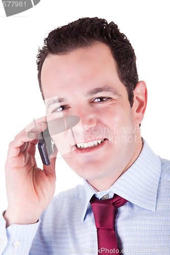 Image of Young Businessman on the Phone