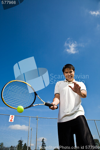 Image of Asian tennis player