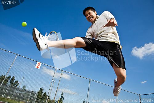 Image of Asian tennis player