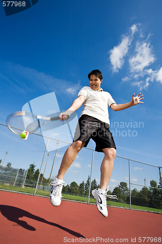 Image of Asian tennis player