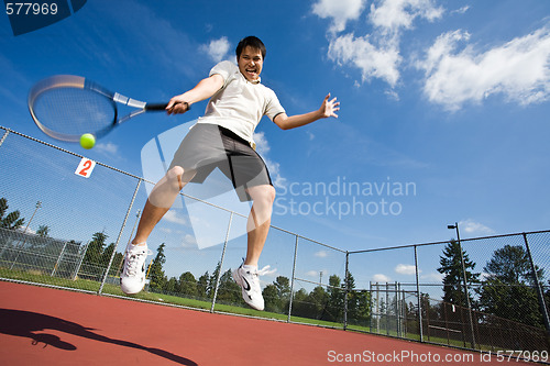 Image of Asian tennis player