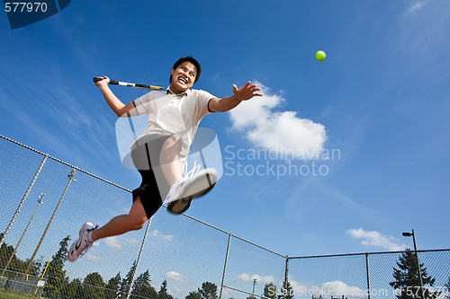 Image of Asian tennis player