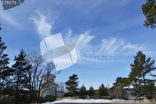 Image of Beautiful Clouds Above The Gulf of Bothnia.