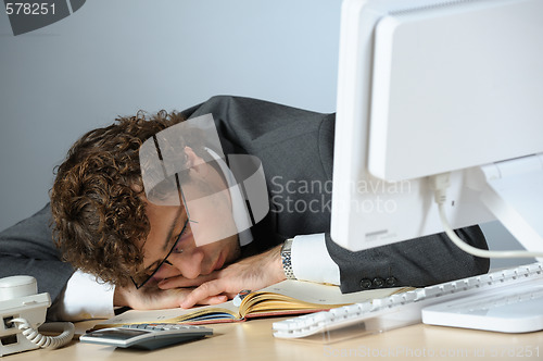 Image of Bored businessman