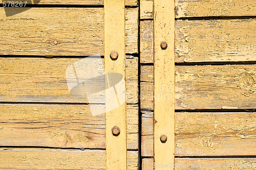 Image of close-up of wooden gates