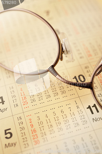 Image of Calender and glasses